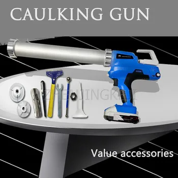 Online Lithium Battery Electric Glue Gun Soft Glue Hard Glue Glass Glue Gun Floor Doors And Windows House Leak Caulking Gun Chargeable