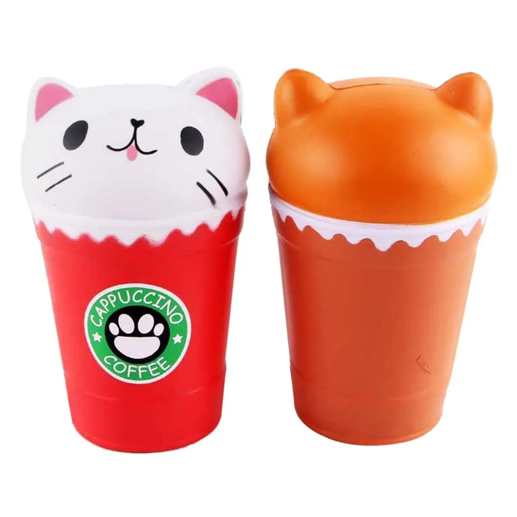Мягкая игрушка Kawaii кофейная чашка кошачья голова ароматизированные игрушки практичное медленное нарастающее при сжатии Игрушки Анти-стрс лучший подарок снятие стресса игрушки