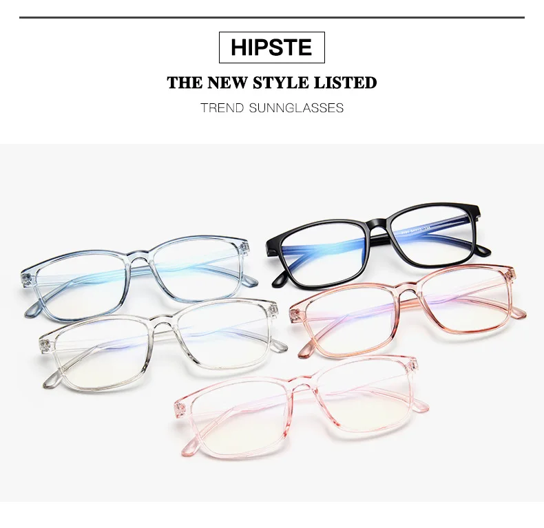 

Fashion Crystal Clear Frame Transparent Frame General Acetate Eyeglasses Square Eye Spectacle Clear Lens Fake Glasses Frame