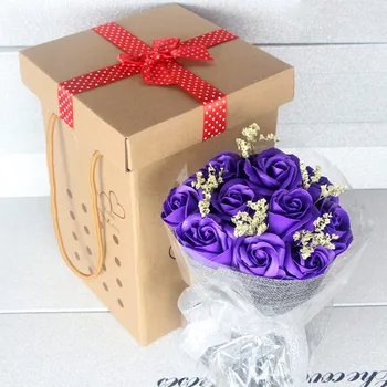 

11pcs Soap flowers Hand-made rose Korean package bouquet of flowers Christmas and valentine's day gifts To the best