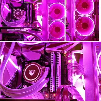 

ZF-12025-PINK 3Pin ARGB 120mm Quiet PC Case Cooler Radiator Chassis Cooling Fan for CPU Cooler 4Pin Power Computer Accessories
