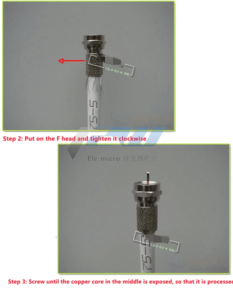 N/A - Cavo Coassiale RG6 Con Connettori Maschio Da Tipo F A