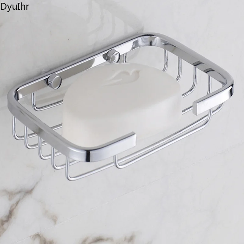 

Modern style toilet soap box holder free punching according to the soap box wall-mounted drain stainless steel bathroom shelf