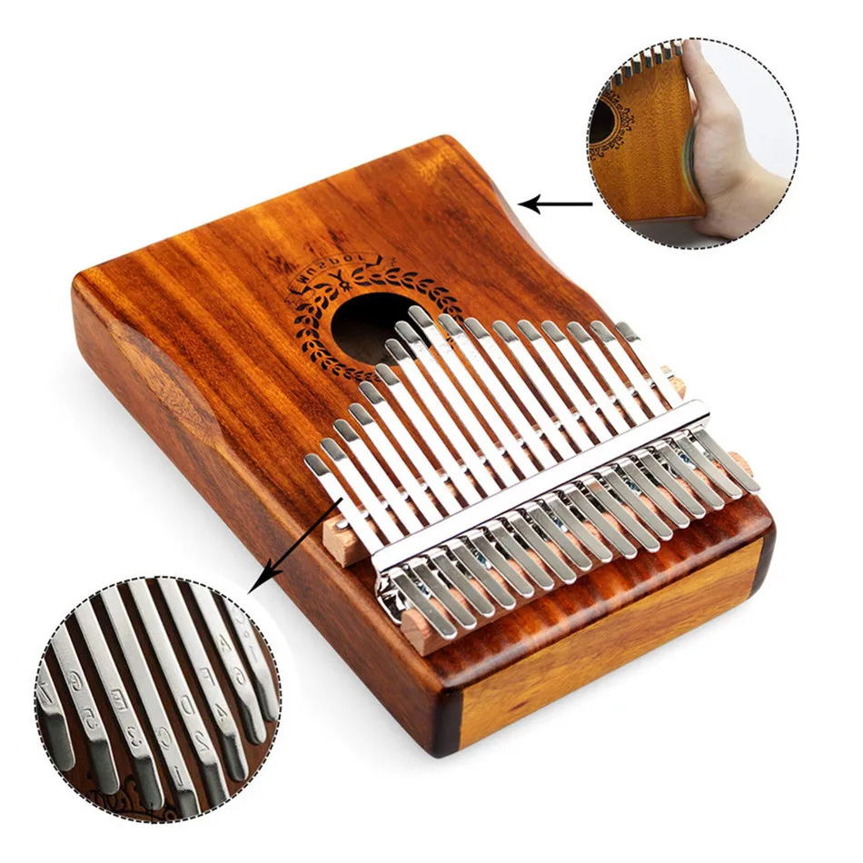 

Kalimba 17Keys Thumb Piano with Tune Hammer Portable Wooden Finger Piano with Bag Special Simple Musical Instrument