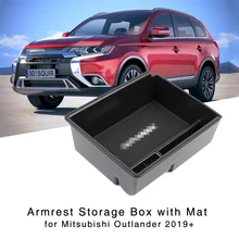 Подлокотник ящик для хранения держатель для Mitsubishi Outlander+ Внутренний органайзер центральная консоль поддон для перчаток