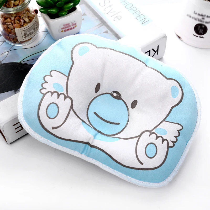 

Cute Cartoon Bear Newborn Baby Head Pillow Prevent Babies From Turning And Falls Comfortable Sleeping Durable Safe Pillow