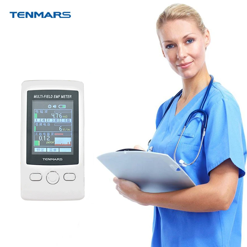 

TM-190 Multifunctional Gauss 3-axis Magnetic Electric RF Field Strength Digital Electromagnetic Radiation Detector EMF Meter