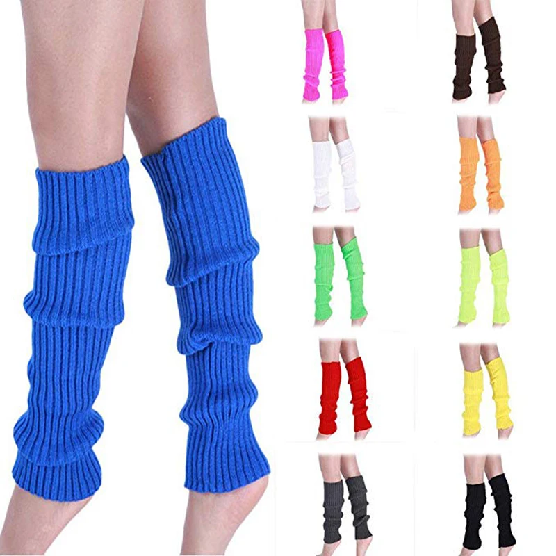 Женские вечерние гетры трикотажный неоновый костюм для танцев 80-х годов в стиле