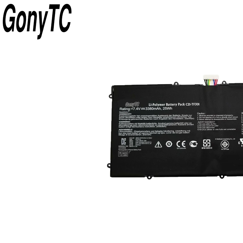 GONYTC C21-TF301 Батарея для ASUS Transformer Pad Infinity TF700 TF700T планшет C21-TF301 2ICP4/95/97 7,4 V 3380 мА/ч, 25WH