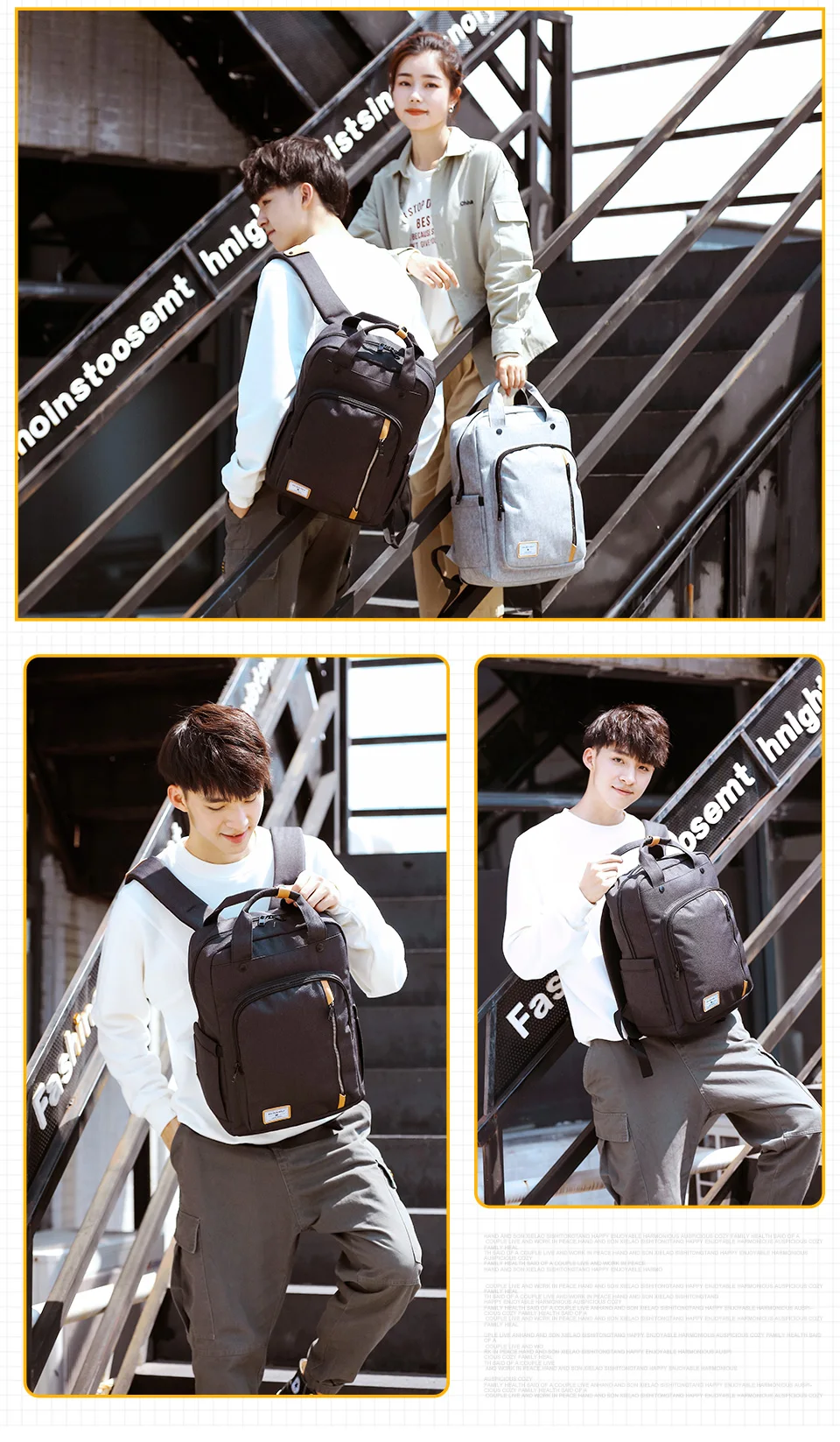 Teenager Backpack Men Male Unisex School Backpacks Student College University Laptop Bags Pack Notebook Business Women's Fashion (3)