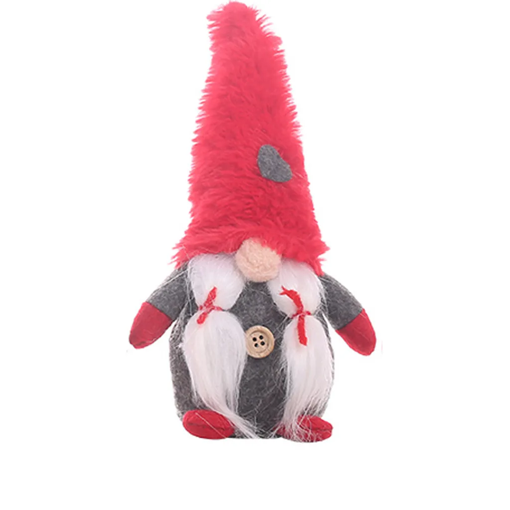 45# Christmas Long Legged Swedish Santa Gnome Plush Doll Ornament Handmade Elf Toys Holiday Home Party Decor Kids Gift