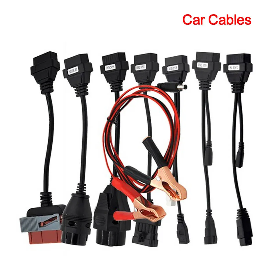 Полный набор 8 автомобильных кабелей для грузовиков OBD OBD2 диагностический инструмент интерфейс для TCS Pro Plus Multidiag MVD - Цвет: Car Cables