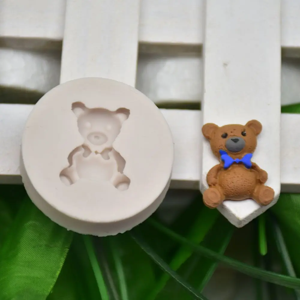 1 шт Мини Медведь Форма силиконовые формы для шоколада для кексов, помадки декорирование тортов сахар глиняные формы для конфет Кухня DIY Инструменты