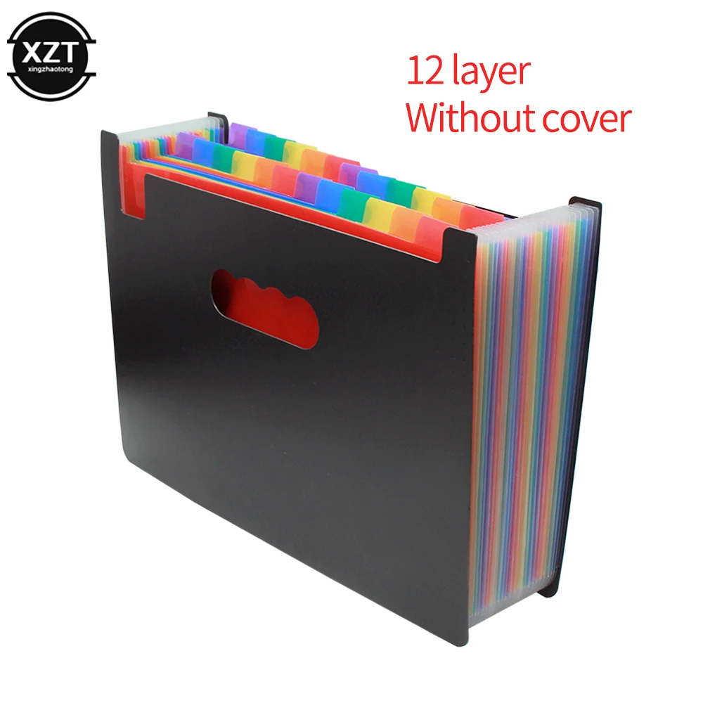 12/24 Pockets Expanding File Folder A4 Organizer Portable Business File Office Supplies Student Document Holder Large Capacity