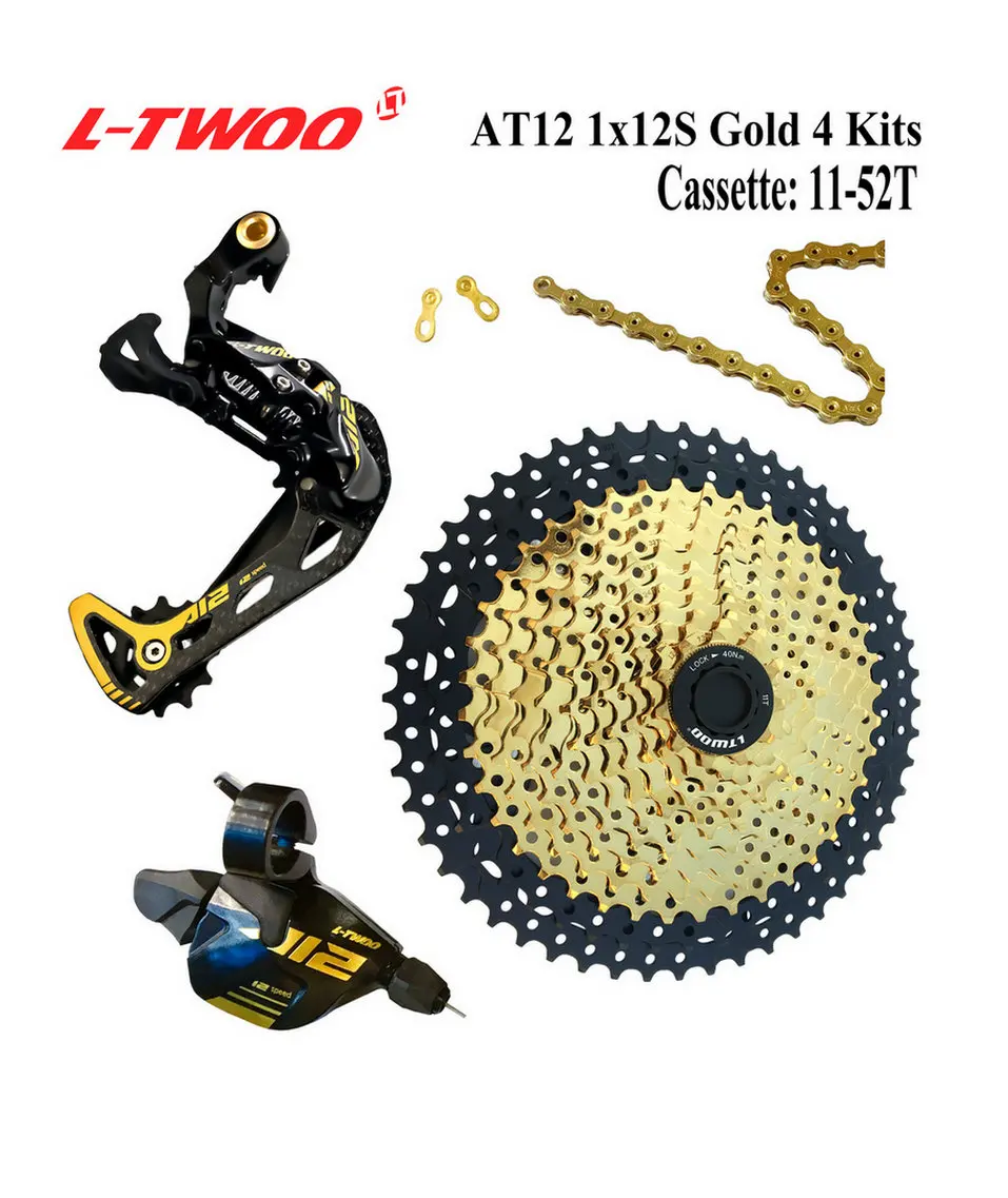 LTWOO велосипед AT12 12 Скоростей переключения передач задний переключатель кассета 11-50T 52 T, 12 S YBN 18A цепь, EAGLE GX/M9100, золотой