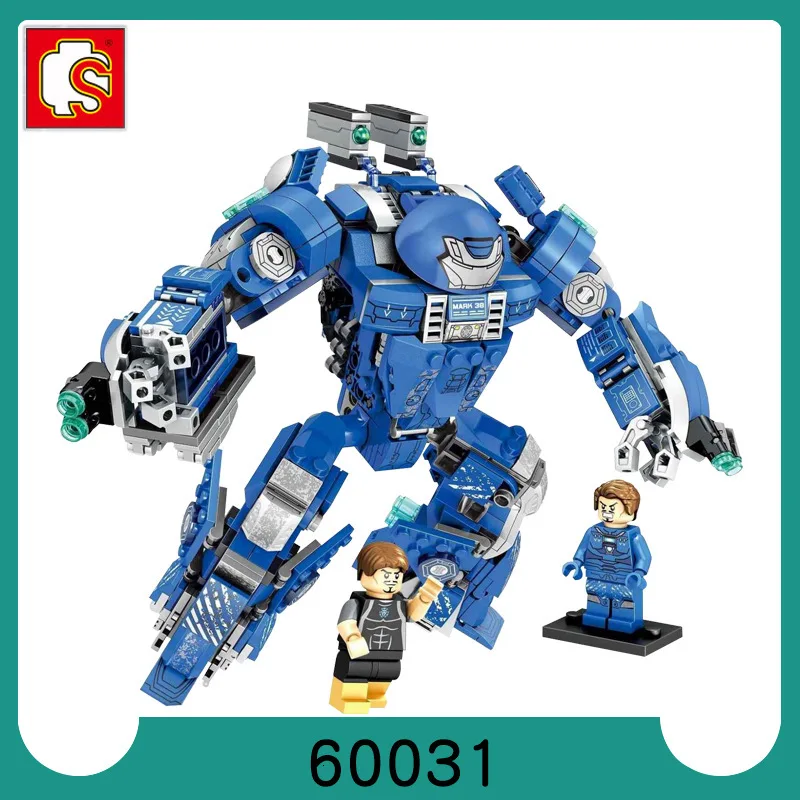 

Semper 60031 Blue Mecha Mk38 Children Alpinia Oxyphylla Assembling Toys Small Grain Building Block