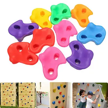 

5/10Pcs Climbing Frame Children Kids Colorful Textured Climbing Rock Wall Grip Stones Hand Feet Holds Grip Hardware Kits