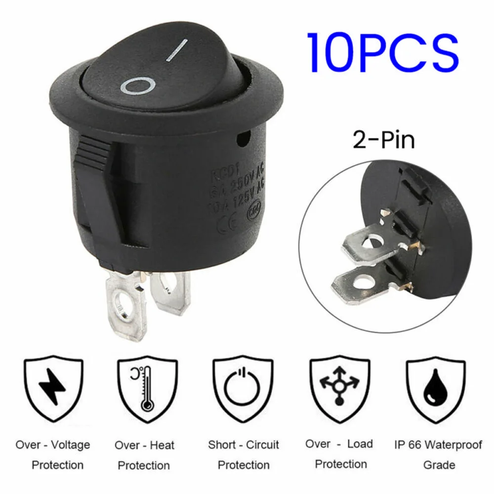 

Plastic Rocker Switch Button Replacement Parts Set Accessories Universal