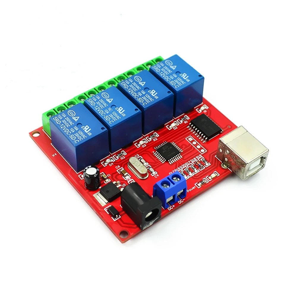 Релейный модуль DC 5 В плата управления USB 2/4/8 канала