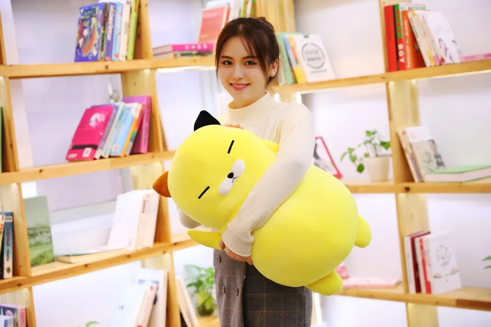 60CM Cute Sleeping Cat Plush Pillow Soft Squint Fat Cat Plush Long Pillow Children Girls Birthday Christmas Gift