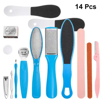 

Professional 14pcs/Set Pedicure Tool Foot Care File For Feet Heels Toe Cuticle Kit File Pedicure Set Beauty Pusher Remover Tool