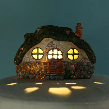 

Light-controlled Induction LED Solar Light Fairy House High Quality Anti-corrosion Lawn Lamp For Outdoor Garden Decor Floor Lamp
