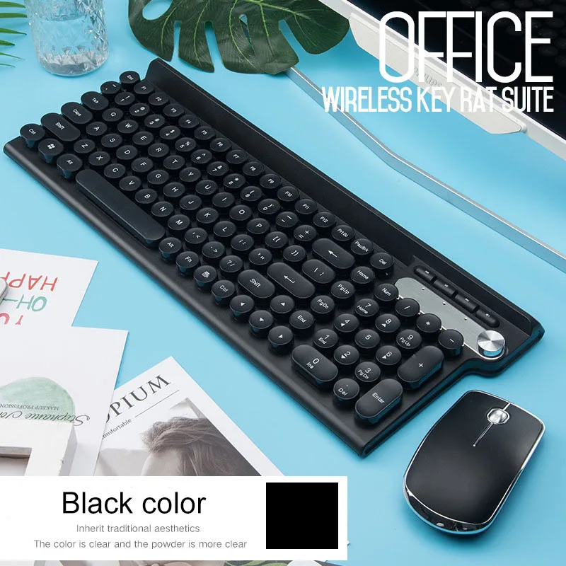 Black 2,4G USB Беспроводная клавиатура мышь перезаряжаемая клавиатура игровая мышь для Macbook lenovo Asus Dell ПК ноутбук клавиатура компьютерные мыши - Цвет: Black