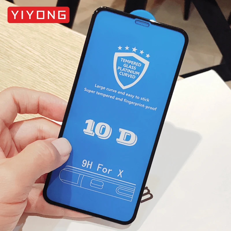 25 шт./лот YIYONG 10D Полное стекло для iPhone 11 Pro Max закаленное стекло для iPhone X XR XS Max защита экрана iPhone11 Max стекло