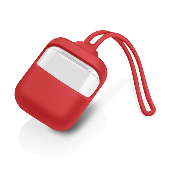 Силиконовый чехол защитный чехол с ремешком противоударный для Airpod 1/2 PUO88