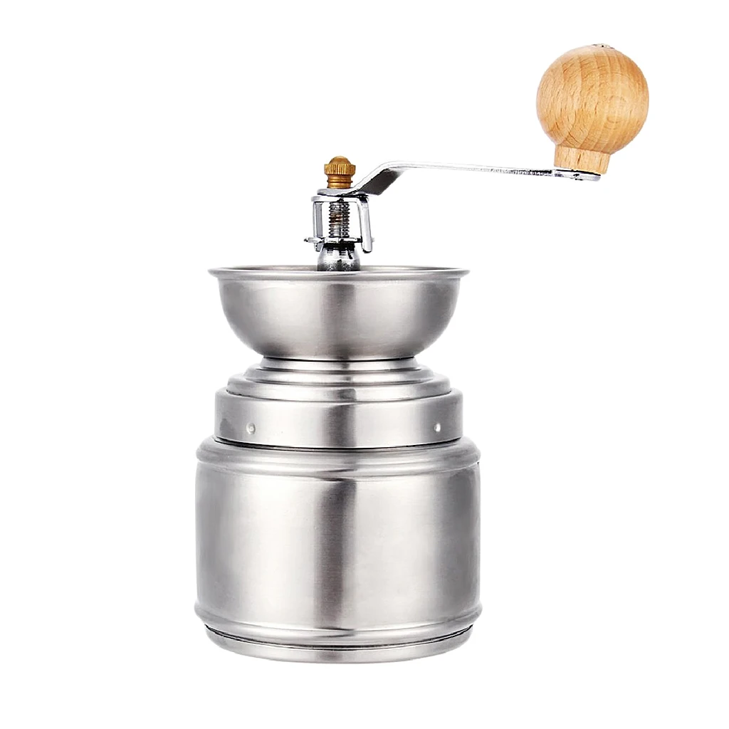 Metal Coffee Grinder Mill Manual Ceramic Burr Hand Grinding Dry Herbs/Spices