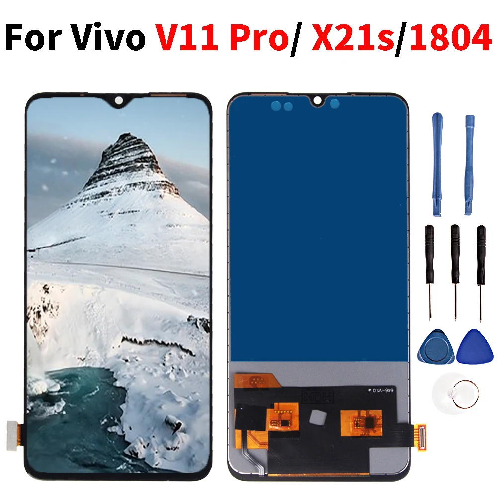 Amoled для Vivo V11 Pro lcd дисплей кодирующий преобразователь сенсорного экрана в сборе для X21s 1804 запасные части для Vivo V11pro lcd