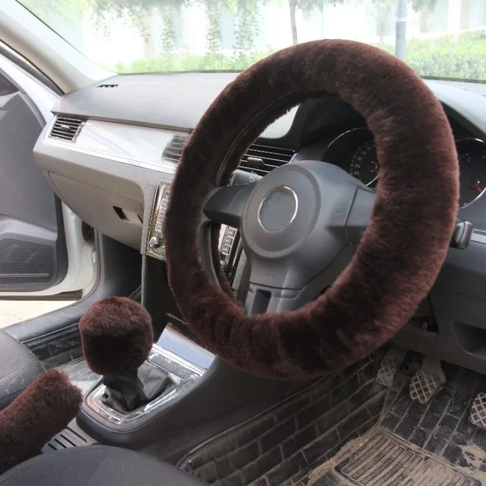 Нескользящее украшение автомобиля руль ручной тормоз переключения передач плюшевый чехол CSL88
