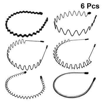 

6 Pcs Wavy Hair Hoop Hairdressing Hair Clasp Durable Common Simple Hair Hoop Hair Accessories For Ladies Women Girls