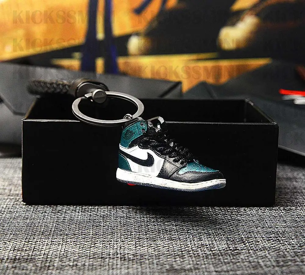 Персональный DIY Air Jordan " разбитая задняя панель" часть 1 3D кроссовок фигурный брелок сумка коробка Подвеска для пары Кукла аксессуар - Цвет: a shoe w rope