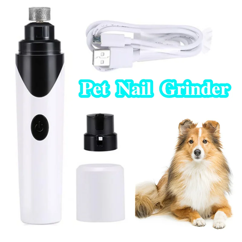 

USB Charging Pets Cat Dog Nails Grinders Nail Clippers Quiet Electric Dogs Cats Paws Rechargeable Nail Grooming Trimmer