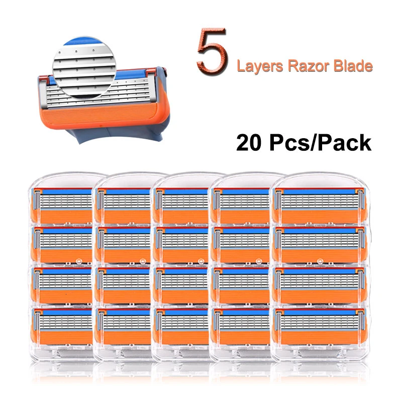 

Replacement Blades Fit Gillettee Fusione 5 Layers Stainless Steel Razor Blades Straight Razor For Male Face Care Manual Shaving