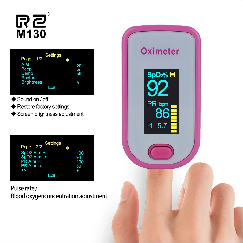 RZ Portable Finger Pulse Oximeter Digital pulsioximetro Household Health Monitor Heart Rate SPO2 PR Saturimetro Pulse Oximeter