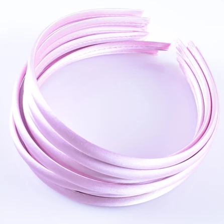 lt.pink 10 шт./партия простые 10 мм атласные повязки для девочек тканевые покрытые резинки для волос из смолы пластиковый обруч для головы Детские эластичные ленты аксессуары для волос - Цвет: lt.pink