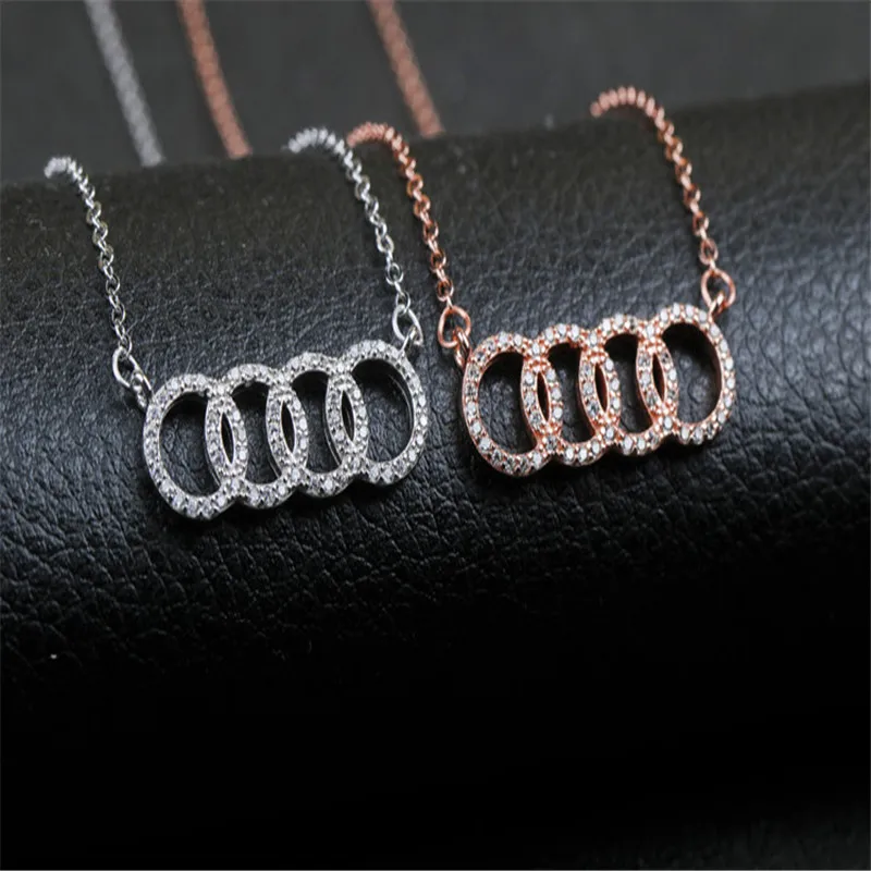 Мода Audi Четыре ожерелье Женская креативная Мода ключица цепь Студенческая серебряная бижутерия
