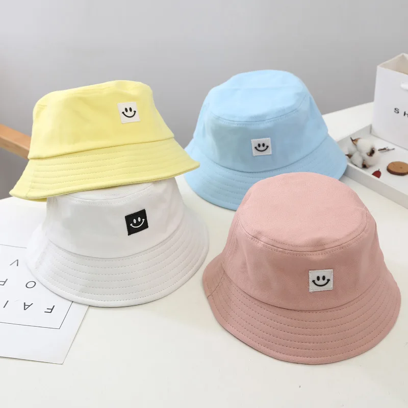 Smile Bucket Hat Yellow Children Bucket 