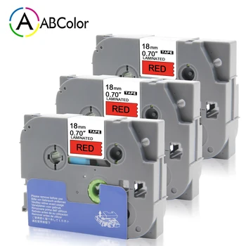 

3PK TZe-441 Label Tape 18mm Black on Red tze 441 Label Maker Tape For Brother P-touch Label Printer TZe Laminated Tape Labels