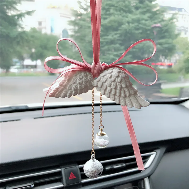 Голосовой колокольчик Крылья Ангела автомобильные крылья Висячие аксессуары духи камень автомобиль Висячие Крылья Ангела зеркало кулон