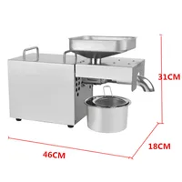 Automatic 500W Oil Press Machine Home Oil Presser Stainless Steel Seed Oil Extractor Small Hot Cold Pressed Oil Machine 2