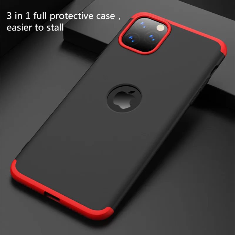 10 шт./лот, защитный чехол для iPhone 11/11 Pro/11 Pro Max 360, полностью противоударный жесткий чехол из поликарбоната