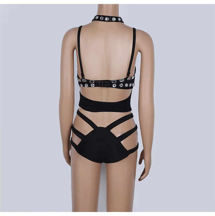 Rhinestone Dj Bodysuit Singer Сексуальный купальник Яркие сценические костюмы Для певцовКостюм Праздновать наряд Вечерний танец Сценический наряд