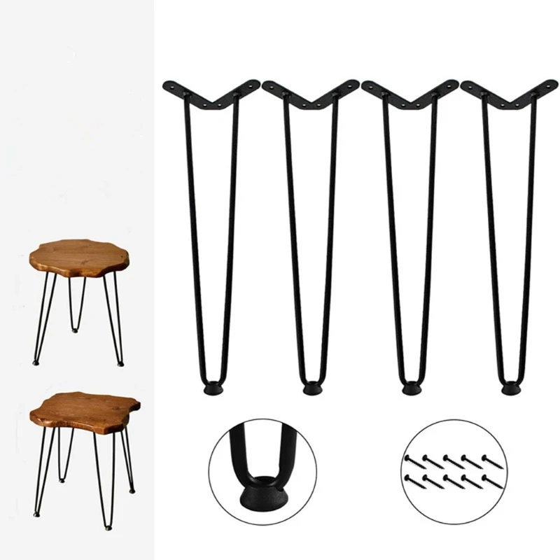 8/" Inch Hairpin Table Leg 4 pcs per set Metal Legs for Furniture DIY
