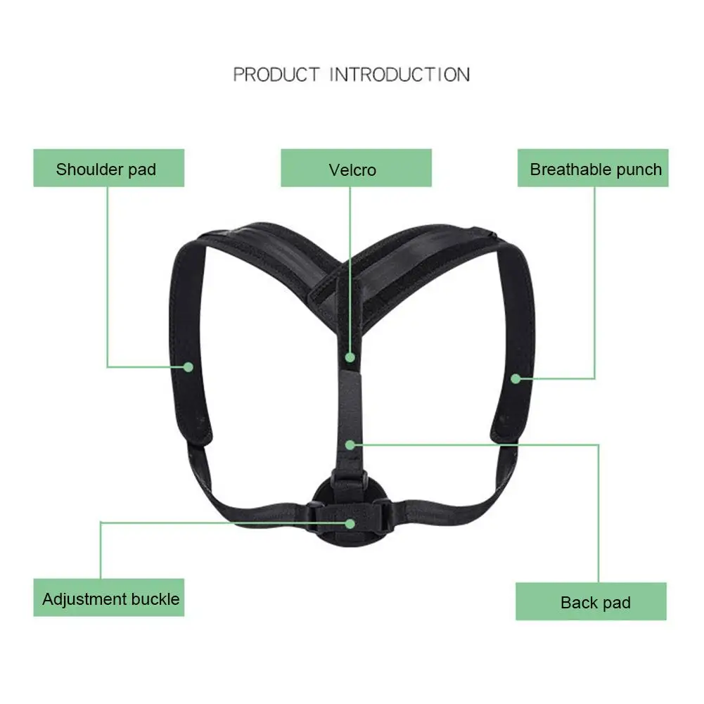 Posture Corrector Buckle Pull Back Shoulder Correction Belt Back Corrector Adjustable Breathable Posture Correction Belt