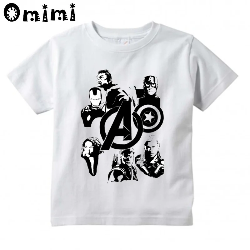 Child Boys T Shirt Clothes Children's New Top Tees Avengers Iron Man Thor Baby Boys Tops Spider Man Costume Kids tshirt,ooo4568 - Цвет: whiteI