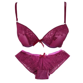 

2019 New Sexy Underwear Women Bra Set Lingerie Set Luxurious Vintage Lace Embroidery Push Up Bra And Panty Set