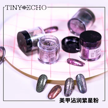 

Nail art laser powder starry sky pink shiny color pigment 10ML super fine bronzer silver rose gold nail art dipping powder BZ148